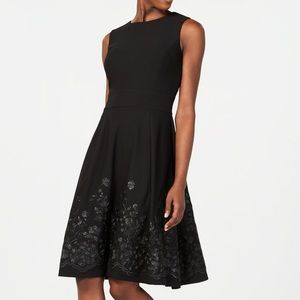 NWT Calvin Klein Embroidered Fit & Flare Dress 10